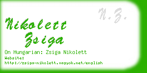 nikolett zsiga business card